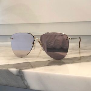 LE SPECS pink reflective aviator